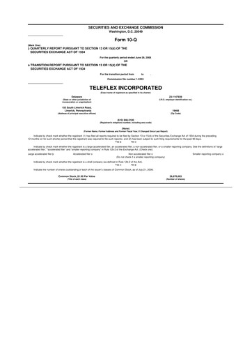 Thumbnail Teleflex 10-Q Quarterly Report FY 