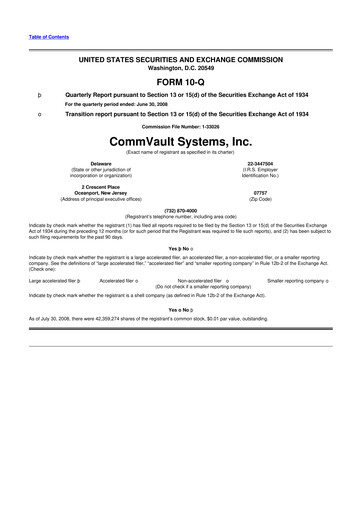 Thumbnail Commvault 10-Q Quarterly Report FY 