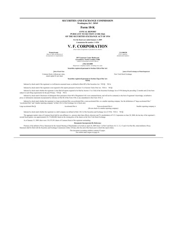 Thumbnail VF Corporation 10-K Annual Report 