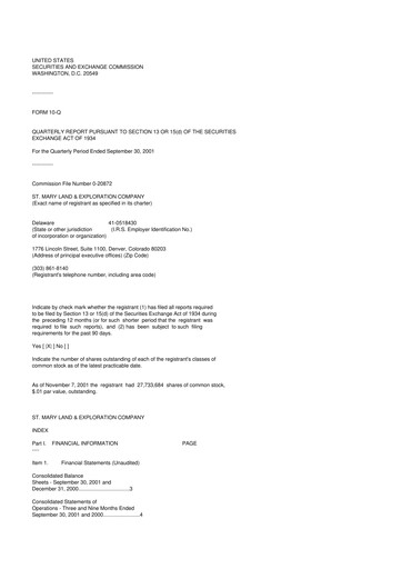 Miniature SM Energy
 10-Q Rapport trimestriel  