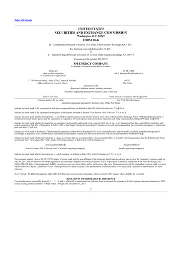 Thumbnail SM Energy
 10-K Annual Report 2011