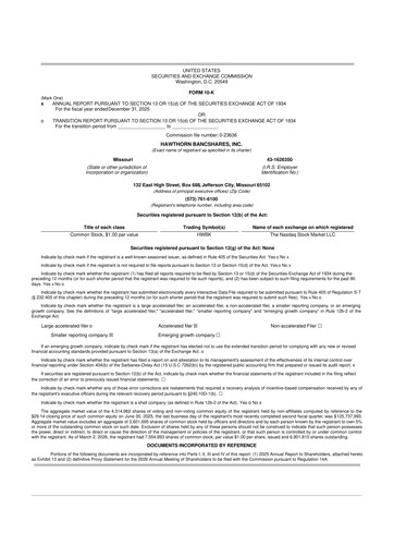 Miniature Hawthorn Bancshares 10-K Rapport annuel 