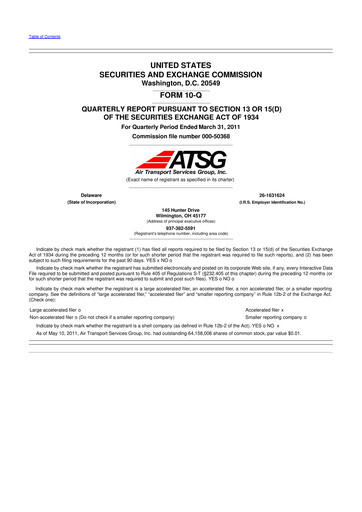 Thumbnail Air Transport Services Group 10-Q Quarterly Report FY 