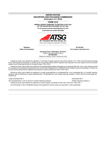 Thumbnail Air Transport Services Group 10-Q Quarterly Report FY2013 