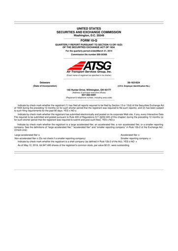 Thumbnail Air Transport Services Group 10-Q Quarterly Report FY2014 