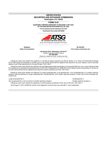 Thumbnail Air Transport Services Group 10-Q Quarterly Report FY2015 