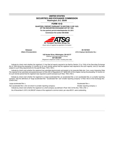 Thumbnail Air Transport Services Group 10-Q Quarterly Report FY2015 