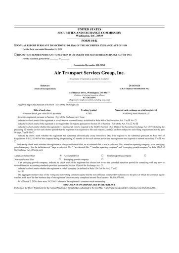 Thumbnail Air Transport Services Group 10-K Annual Report 2019