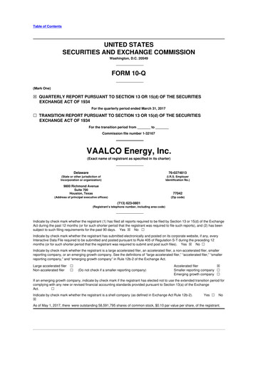 Thumbnail Vaalco Energy
 10-Q Quarterly Report FY2017 