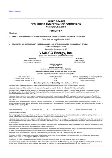 Thumbnail Vaalco Energy
 10-K Annual Report 2025