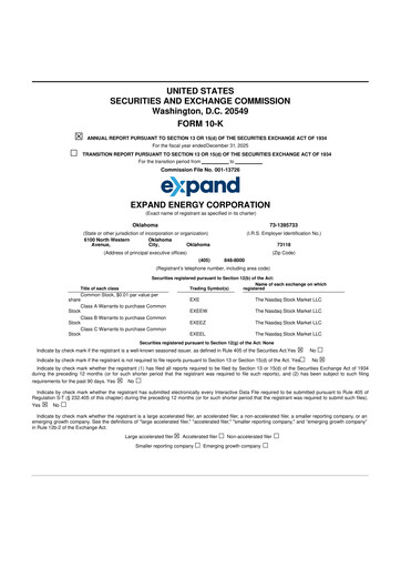 Thumbnail Expand Energy 10-K Annual Report 2025