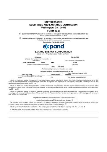 Thumbnail Expand Energy 10-Q Quarterly Report FY 