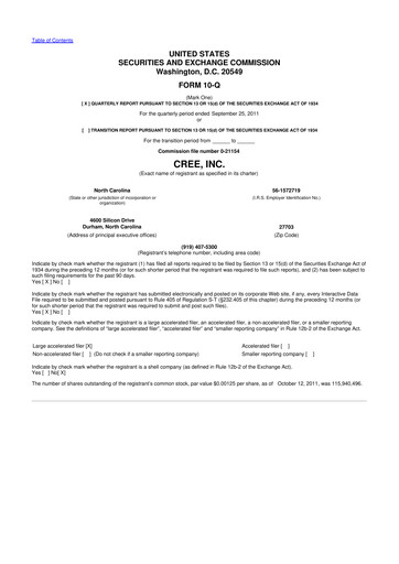 Thumbnail Wolfspeed 10-Q Quarterly Report FY2012 