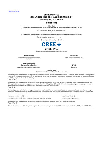 Thumbnail Wolfspeed 10-Q Quarterly Report FY2015 
