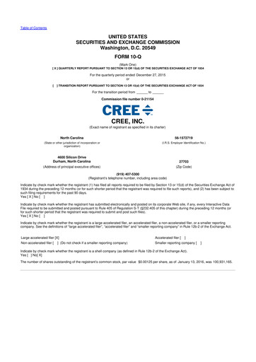 Thumbnail Wolfspeed 10-Q Quarterly Report FY2016 