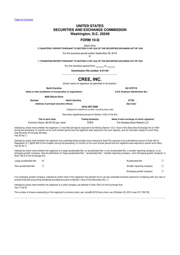 Thumbnail Wolfspeed 10-Q Quarterly Report FY2020 