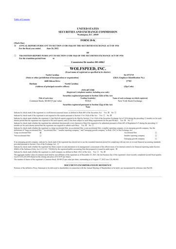 Thumbnail Wolfspeed 10-K Annual Report 2022