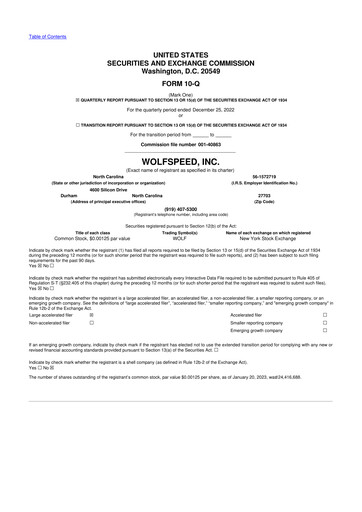 Thumbnail Wolfspeed 10-Q Quarterly Report FY2023 