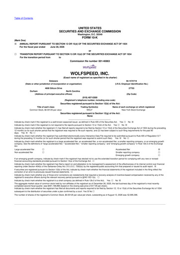 Thumbnail Wolfspeed 10-K Annual Report 2026
