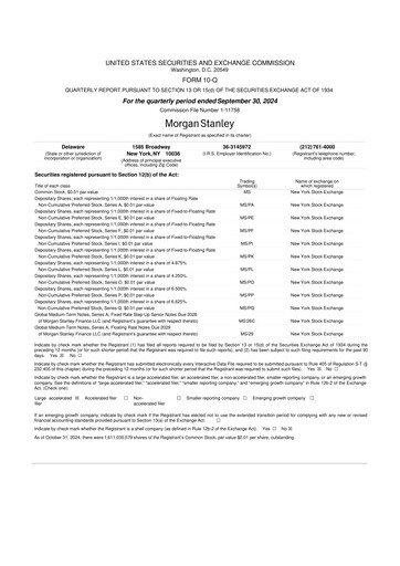 Thumbnail Morgan Stanley 10-Q Quarterly Report FY2024 