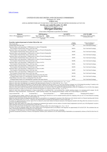 Thumbnail Morgan Stanley 10-K Annual Report 2024
