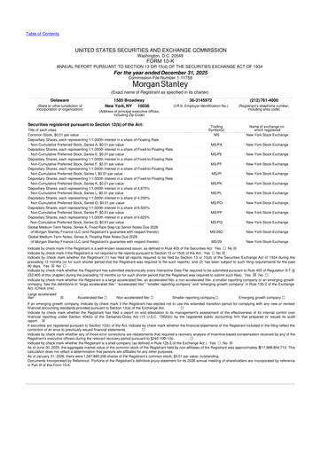 Vorschaubild Morgan Stanley 10-K Jahresbericht 2025