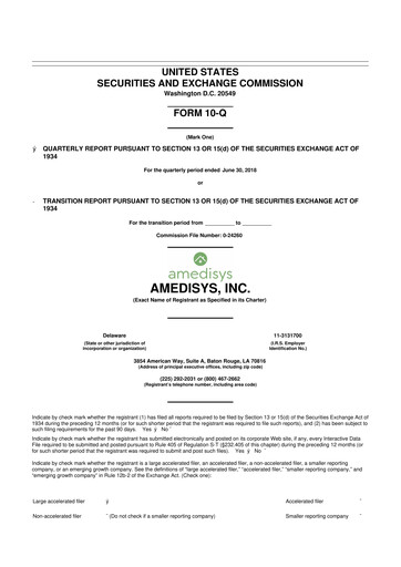 Thumbnail Amedisys 10-Q Quarterly Report FY2018 