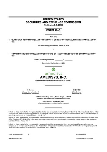 Thumbnail Amedisys 10-Q Quarterly Report FY2019 