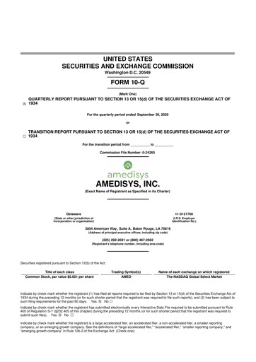 Thumbnail Amedisys 10-Q Quarterly Report FY2020 