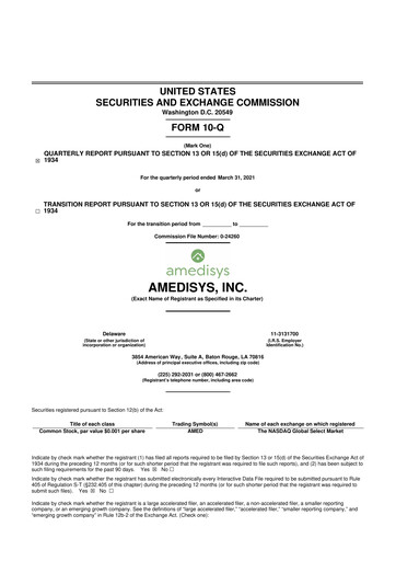 Thumbnail Amedisys 10-Q Quarterly Report FY2021 