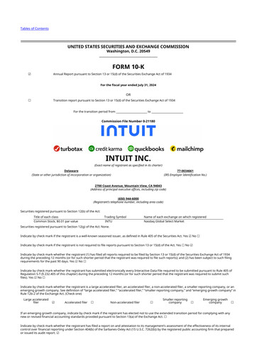 Thumbnail Intuit 10-K Annual Report 2024