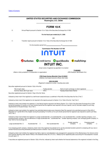 Thumbnail Intuit 10-K Annual Report 2026
