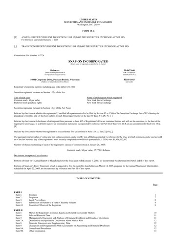 Thumbnail Snap-on 10-K Annual Report 