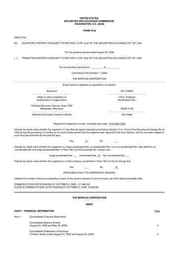 Thumbnail Marcus Corporation
 10-Q Quarterly Report FY 
