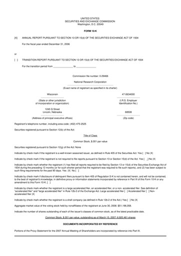 Thumbnail NRC Health
 10-K Annual Report 