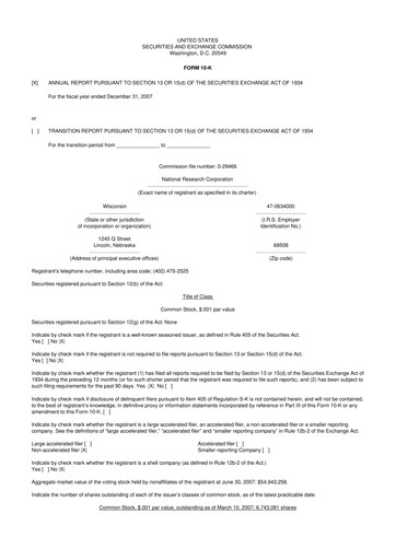 Thumbnail NRC Health
 10-K Annual Report 