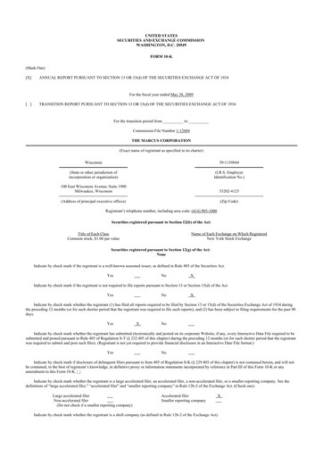 Thumbnail Marcus Corporation
 10-K Annual Report 