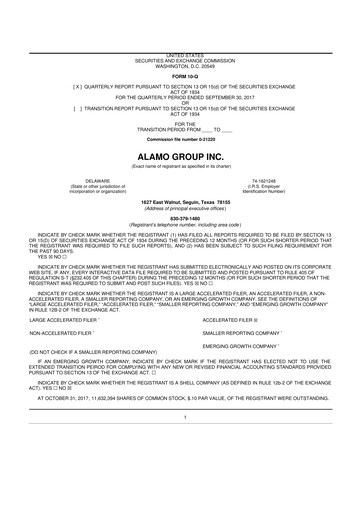 Thumbnail Alamo Group 10-Q Quarterly Report FY2017 