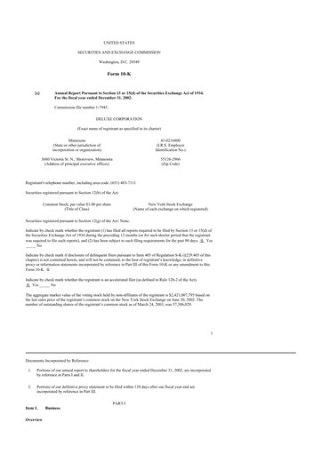 Thumbnail Deluxe Corporation 10-K Annual Report 