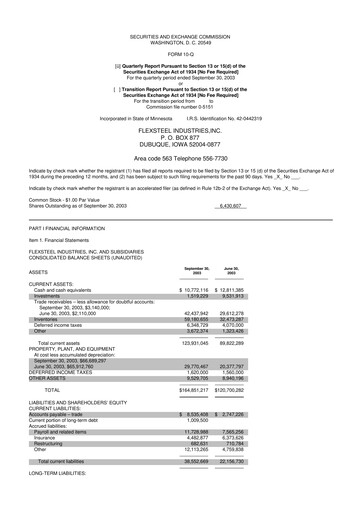 Vorschaubild Flexsteel Industries 10-Q Quartalsbericht  