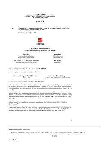 Thumbnail Deluxe Corporation 10-K Annual Report 