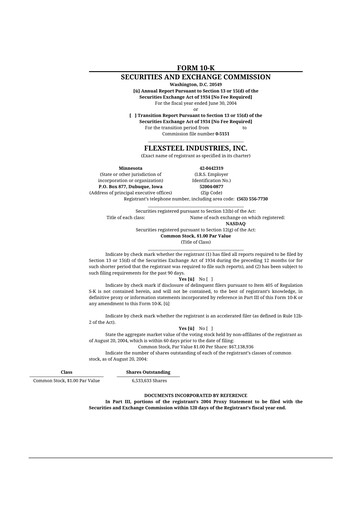 Thumbnail Flexsteel Industries 10-K Annual Report 