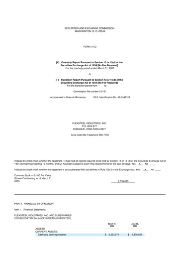 Vorschaubild Flexsteel Industries 10-Q Quartalsbericht  