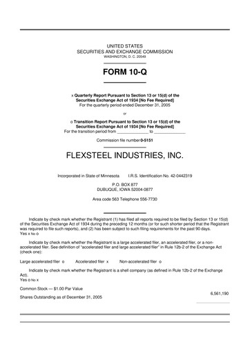 Vorschaubild Flexsteel Industries 10-Q Quartalsbericht  