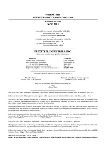 Thumbnail Flexsteel Industries 10-K Annual Report 