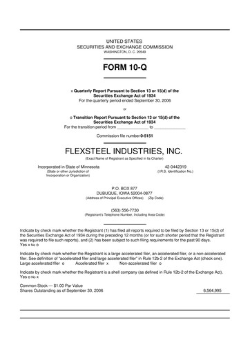 Vorschaubild Flexsteel Industries 10-Q Quartalsbericht  