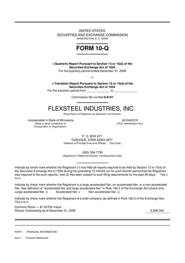Vorschaubild Flexsteel Industries 10-Q Quartalsbericht  