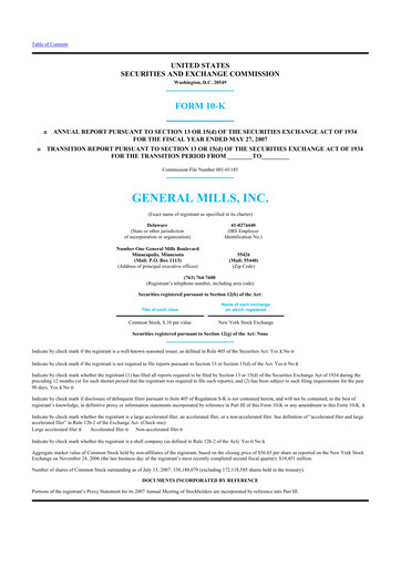 Thumbnail General Mills 10-K Annual Report 