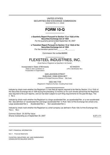Vorschaubild Flexsteel Industries 10-Q Quartalsbericht  