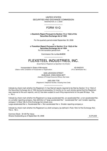Vorschaubild Flexsteel Industries 10-Q Quartalsbericht  